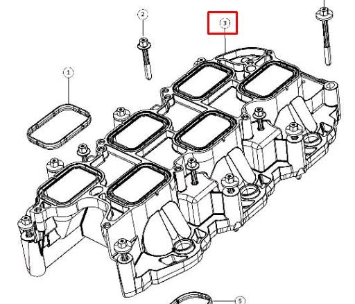 5184199AF Chrysler tubo coletor de admissão inferior