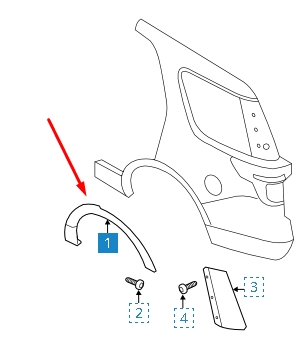 Расширитель (накладка) арки заднего крыла правый BB5Z7829164AA Ford