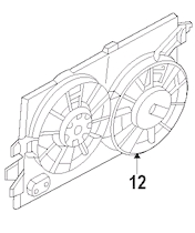 6010275 Agility difusor do radiador de esfriamento, montado com motor e roda de aletas