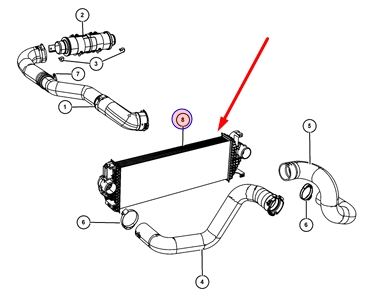 Интеркулер 55038004AD Chrysler