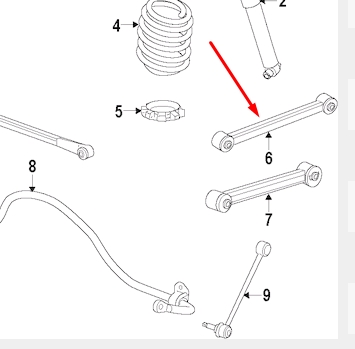 K04877160AB Fiat/Alfa/Lancia braço oscilante superior esquerdo/direito de suspensão traseira