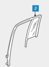 K55235877AH Fiat/Alfa/Lancia guia de vidro de quadro da porta traseira esquerda