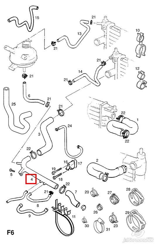 Mangueira (cano derivado) do radiador de esfriamento superior para Opel Tigra (S93)