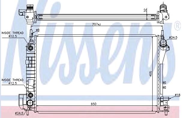 312059 Glyser radiador de esfriamento de motor