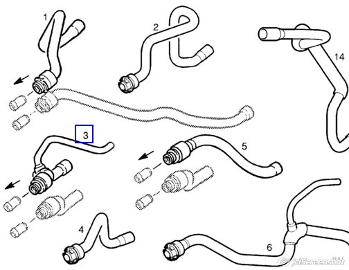 6818482 Opel mangueira do radiador de aquecedor (de forno, fornecimento)