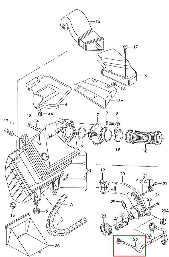 078103224L VAG cano derivado de ventilação de cárter (de separador de óleo)