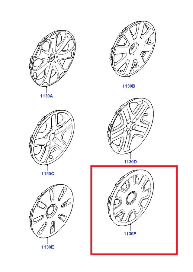 1345445 Ford coberta de disco de roda