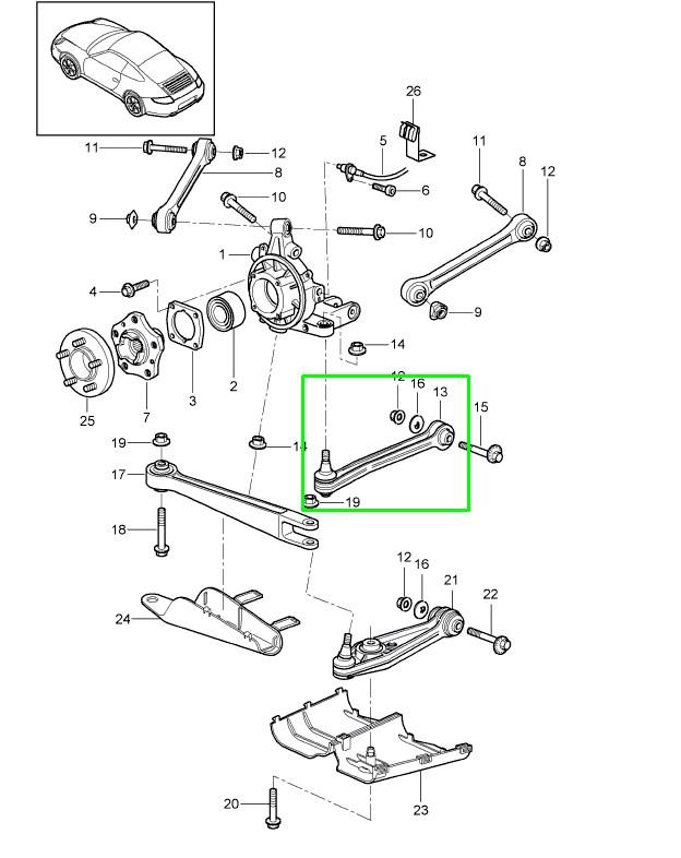 TC6591 Delphi barra transversal de suspensão traseira