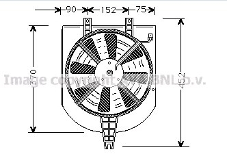Difusor do radiador de esfriamento, montado com motor e roda de aletas 330206 ACR