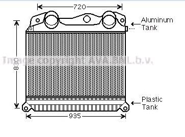 Radiador de intercooler 023041 Sampa Otomotiv‏