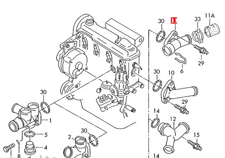 04755 Metalcaucho flange do sistema de esfriamento (união em t)