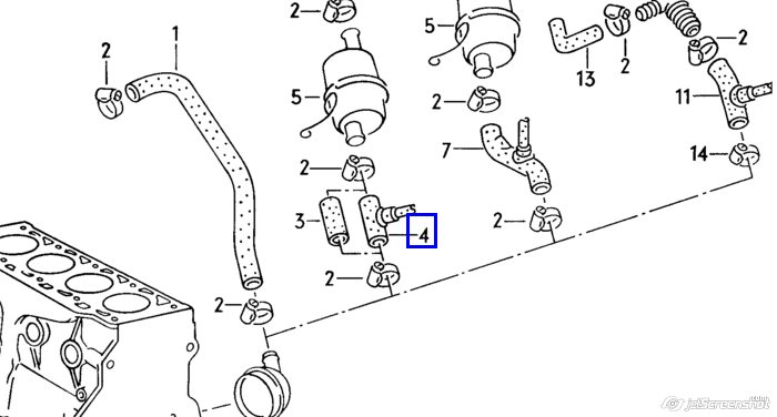 23375 Akron Malo cano derivado de ventilação de cárter (de separador de óleo)