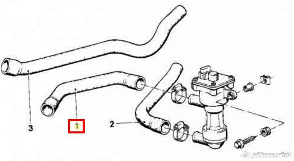 Mangueira (cano derivado) do sistema de esfriamento para BMW 5 (E34)