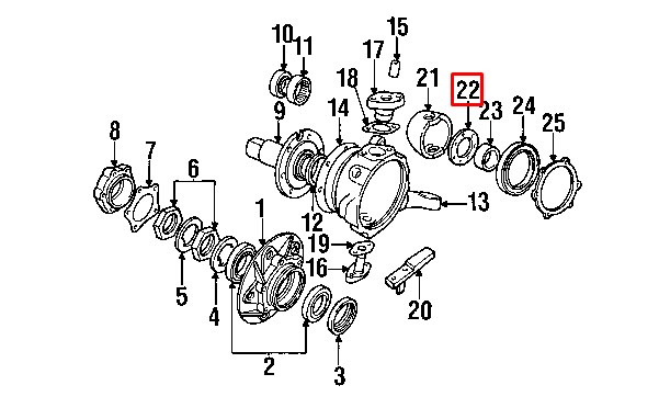 Vedante do flange de extremidade do eixo para Land Rover Discovery (LJ ,LT)