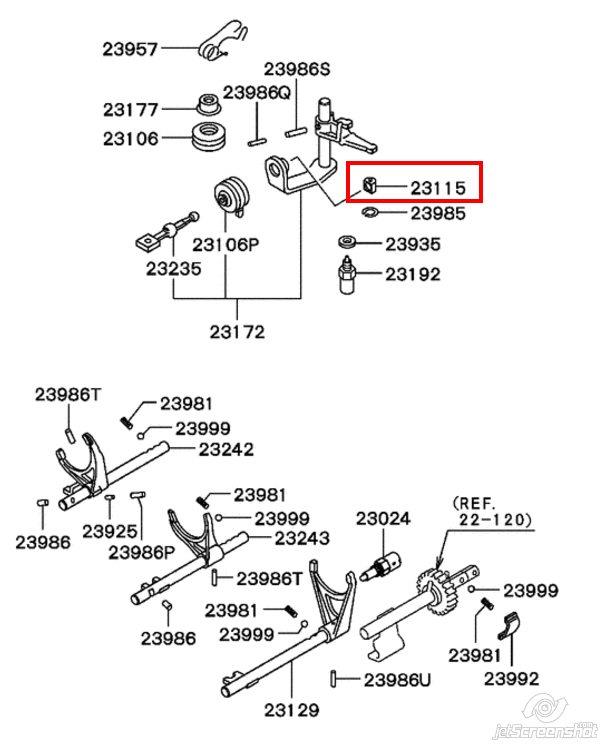M887706 Mitsubishi втулка механизма переключения передач (кулисы)