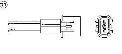 Sonda lambda, sensor de oxigênio para Renault Twingo (C06)