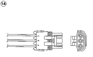Sonda lambda, sensor de oxigênio até o catalisador para Renault Clio (BC57, 5357)