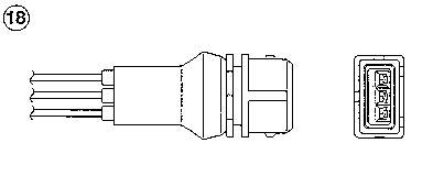 Sonda lambda, sensor de oxigênio até o catalisador 1848 NGK