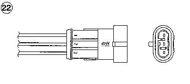 1887 NGK sonda lambda, sensor de oxigênio depois de catalisador