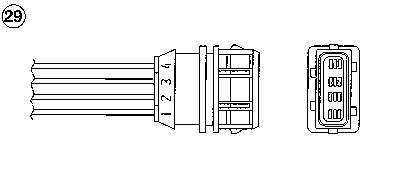 0124 NGK sonda lambda, sensor de oxigênio até o catalisador
