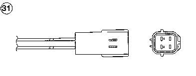 Sonda lambda, sensor de oxigênio até o catalisador para Lancia Dedra (835)
