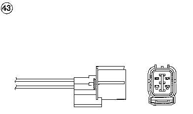0288 NGK sonda lambda, sensor de oxigênio até o catalisador