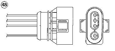 Sonda lambda, sensor de oxigênio até o catalisador para Seat Inca (6K9)