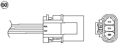 Sonda lambda, sensor de oxigênio até o catalisador 1907 NGK