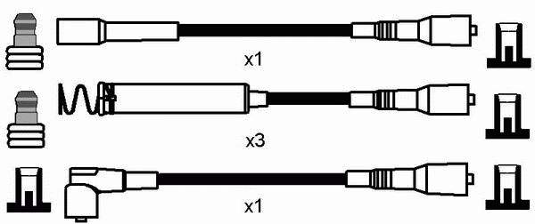 0788 NGK fios de alta voltagem, kit