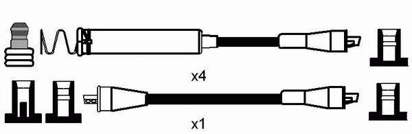 0817 NGK fios de alta voltagem, kit