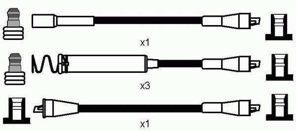 Fios de alta voltagem, kit 0797 NGK