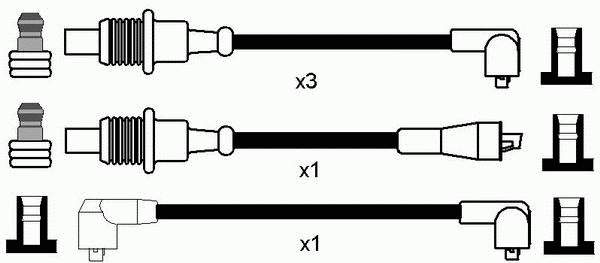 7156 NGK fios de alta voltagem, kit