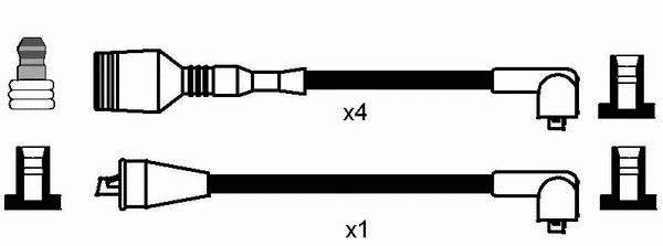 8230 NGK fios de alta voltagem, kit
