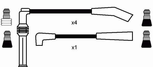 Fios de alta voltagem, kit 8467 NGK