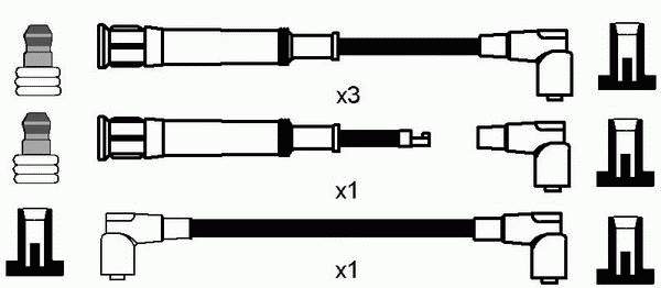 Fios de alta voltagem, kit 0553 NGK