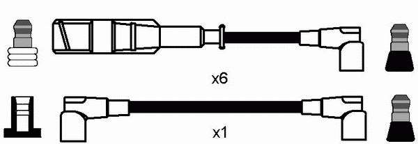 0746 NGK fios de alta voltagem, kit