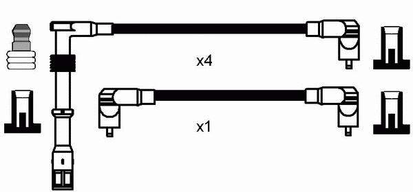 Fios de alta voltagem, kit 0945 NGK