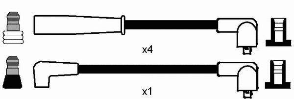 7366 NGK fios de alta voltagem, kit