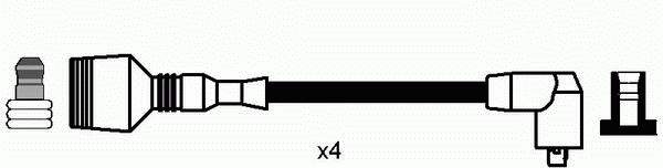 8195 NGK fios de alta voltagem, kit