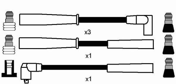 Fios de alta voltagem, kit 7372 NGK