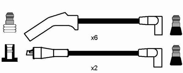 Fios de alta voltagem, kit 8562 NGK