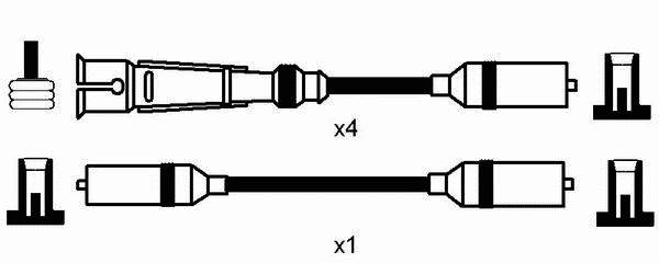 8623 NGK fios de alta voltagem, kit