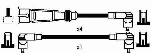 RCVW219 NGK fios de alta voltagem, kit