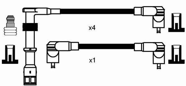 LS-200 Champion fios de alta voltagem, kit