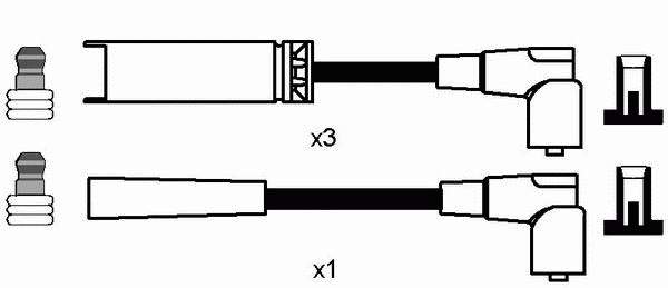 8275 NGK fios de alta voltagem, kit