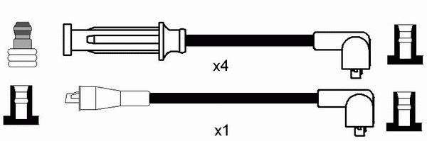 224401S710 Nissan fios de alta voltagem, kit