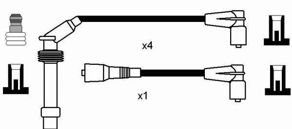 814 NGK fios de alta voltagem, kit