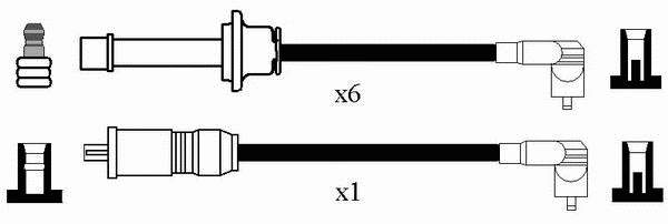 Fios de alta voltagem, kit 0520 NGK