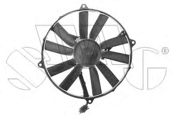 10918931 Swag ventilador elétrico de esfriamento montado (motor + roda de aletas direito)