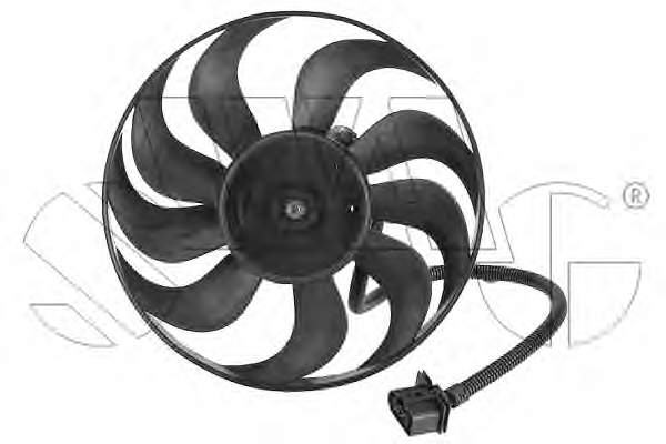 99914744 Swag ventilador elétrico de esfriamento montado (motor + roda de aletas direito)